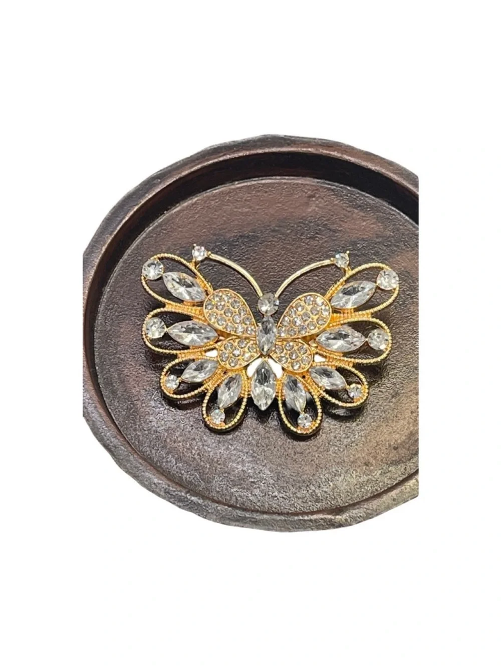 Elegant Gold and Silver Butterfly brooch FINAL PRICE DROP